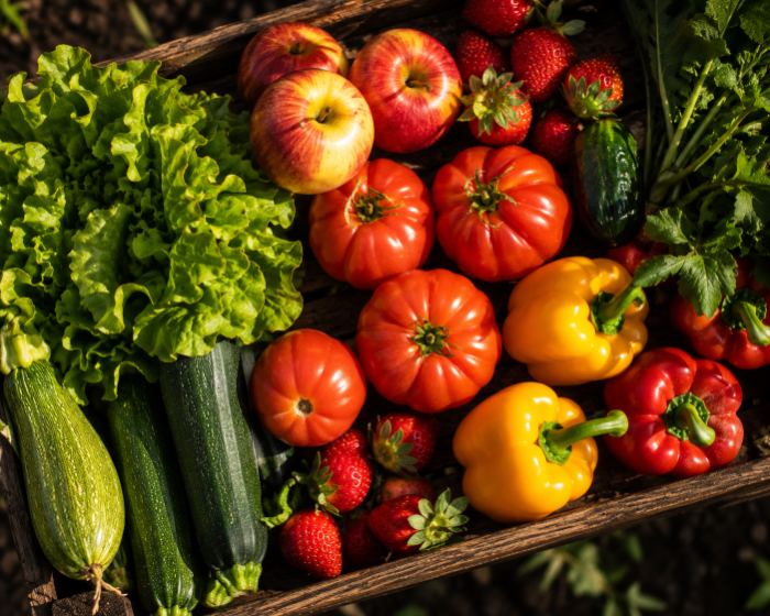 Frisches Obst und Gemüse